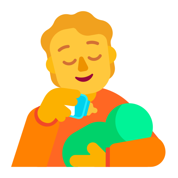 Person Feeding Baby Flat Default Vector