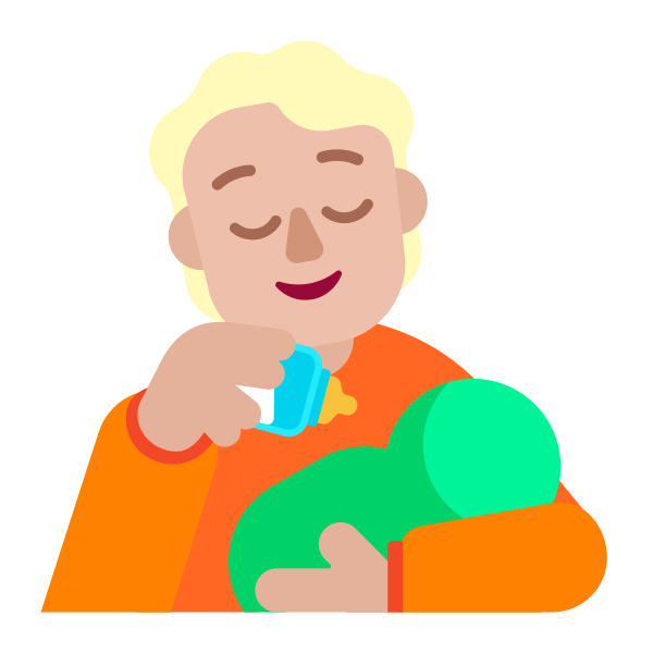 Person Feeding Baby Flat Medium Light