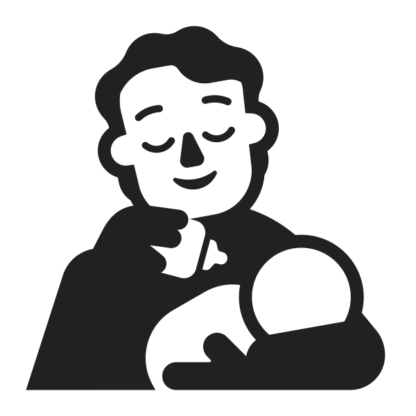 Person Feeding Baby High Contrast Default Vector