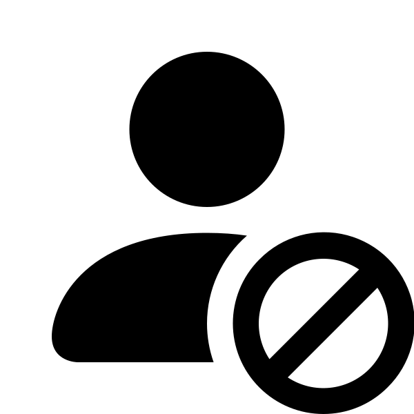 Person Fill Slash
