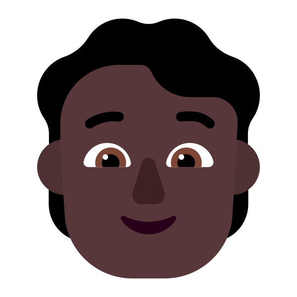 Person Flat Dark Vector