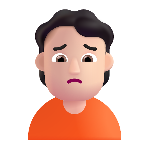 Person Frowning Color Light Vector