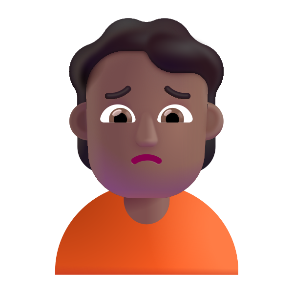 Person Frowning Color Medium Dark