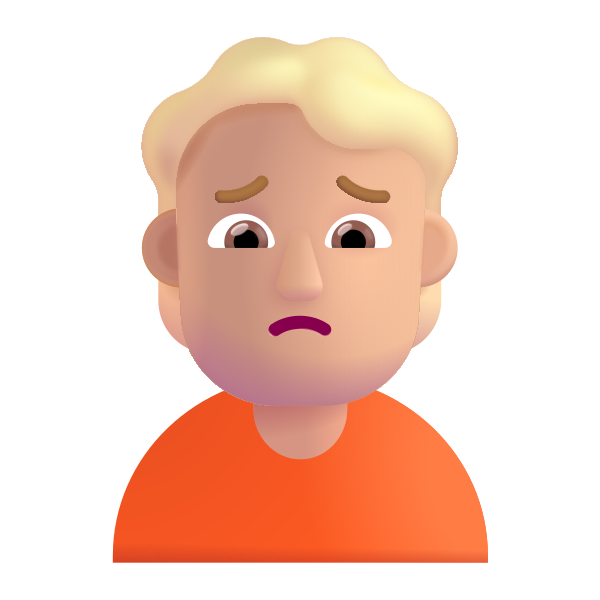 Person Frowning Color Medium Light Vector