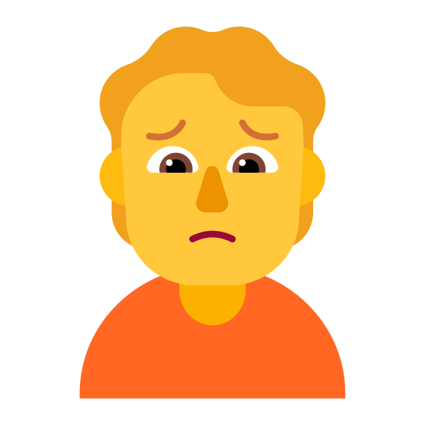 Person Frowning Flat Default Vector
