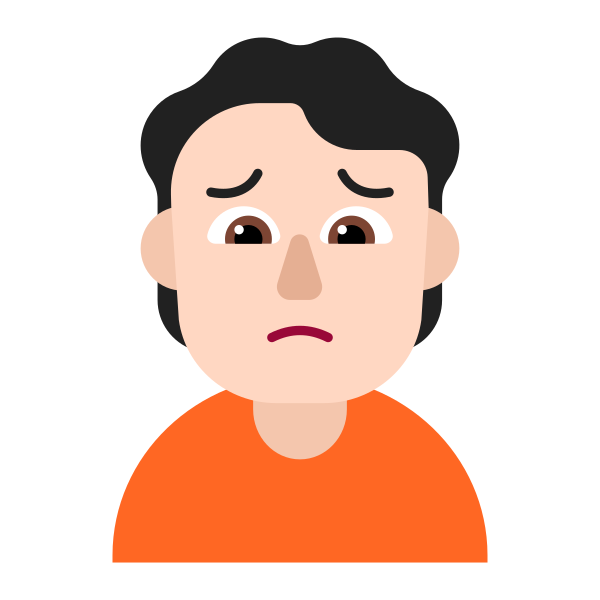 Person Frowning Flat Light