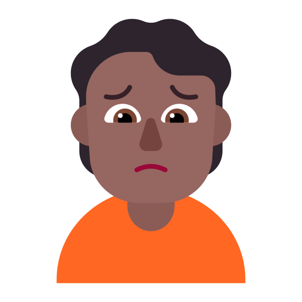 Person Frowning Flat Medium Dark Vector