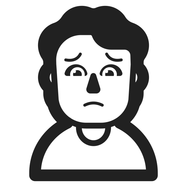 Person Frowning High Contrast Default Vector