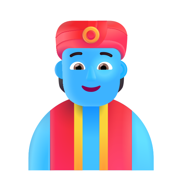 Person Genie Color Vector