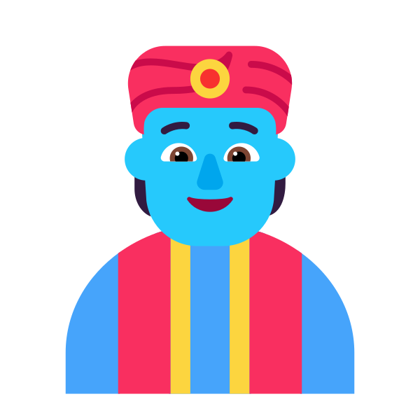 Person Genie Flat Vector