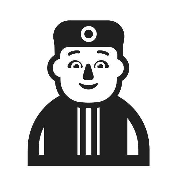 Person Genie High Contrast Vector