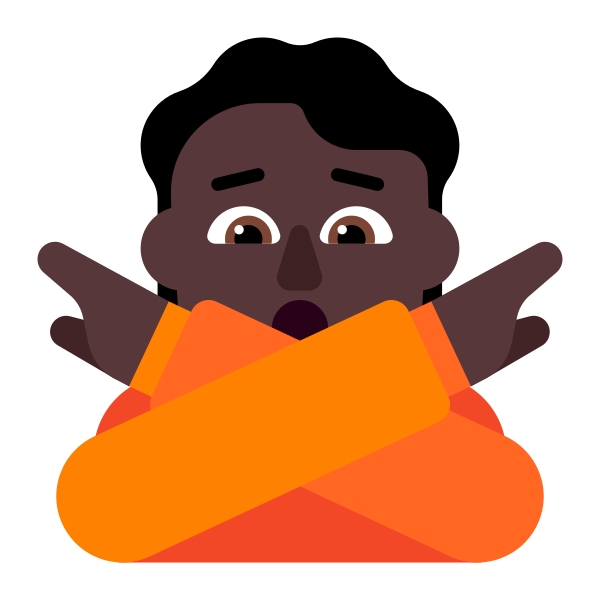 Person Gesturing No Flat Dark Vector