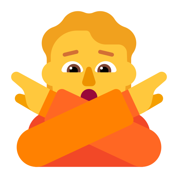 Person Gesturing No Flat Default Vector