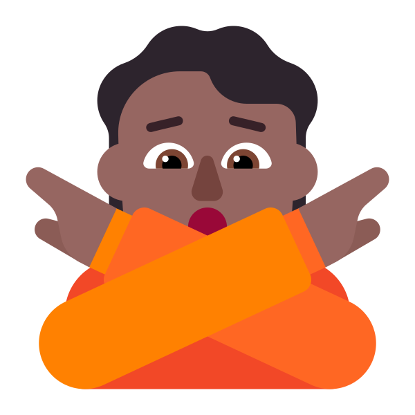 Person Gesturing No Flat Medium Dark Vector