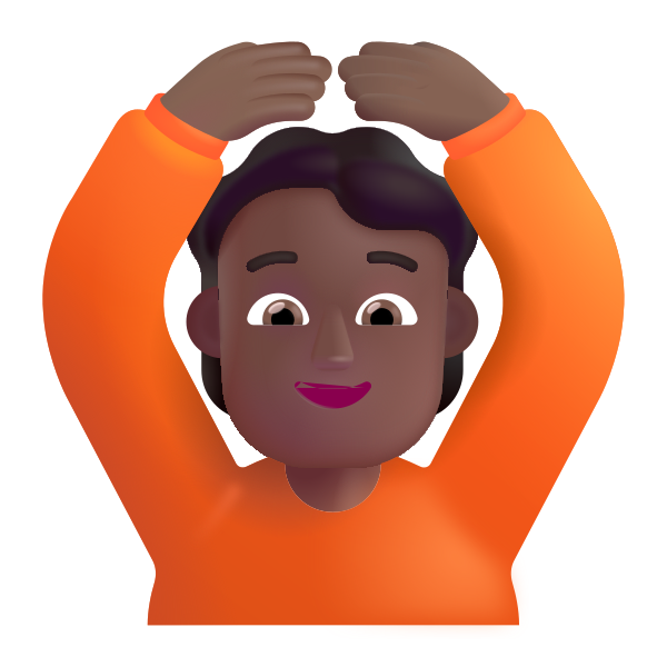 Person Gesturing Ok Color Medium Dark Vector