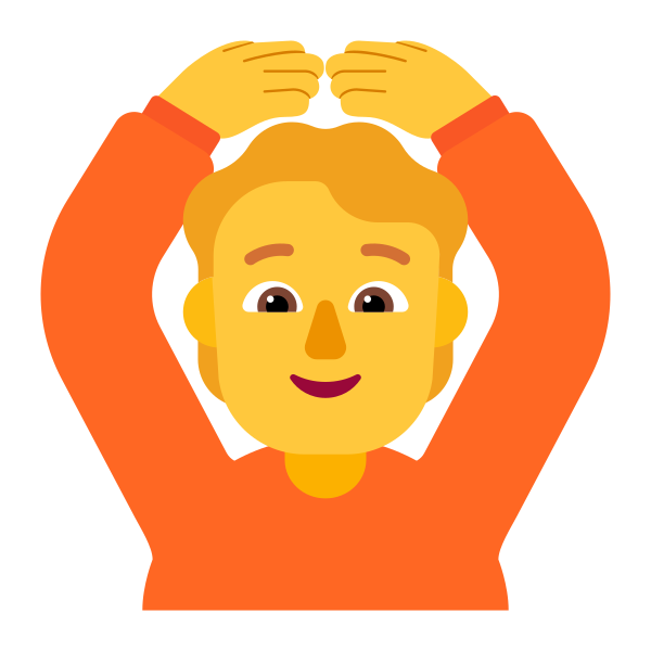Person Gesturing Ok Flat Default Vector