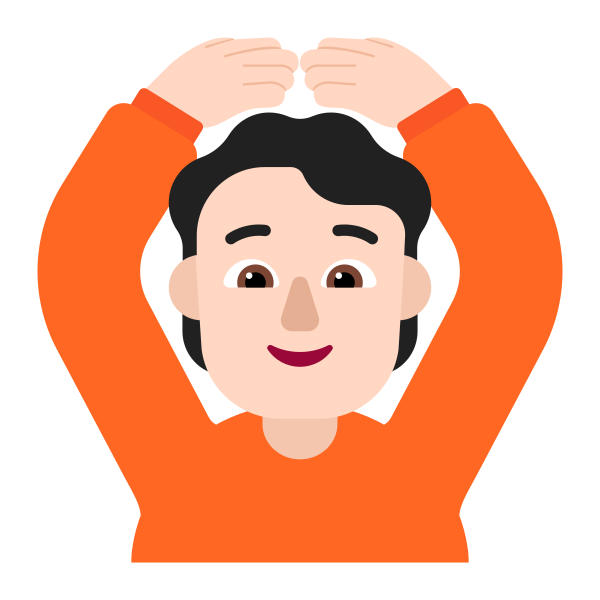 Person Gesturing Ok Flat Light Vector