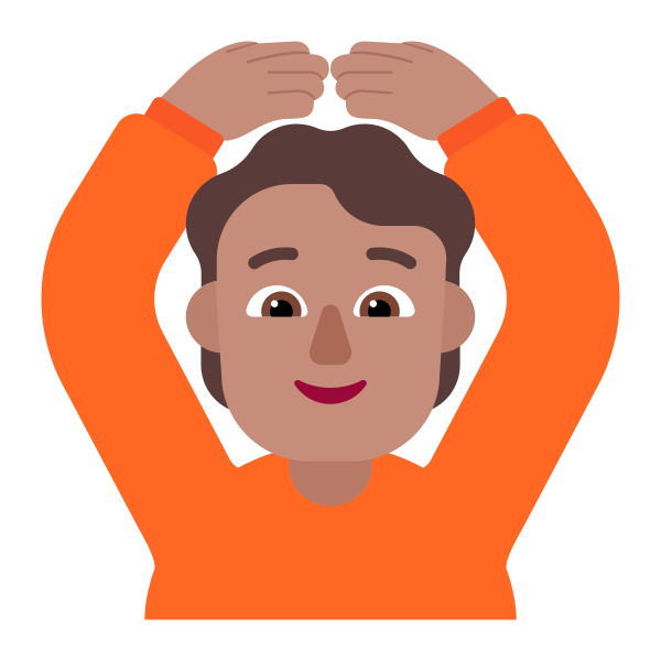 Person Gesturing Ok Flat Medium Vector