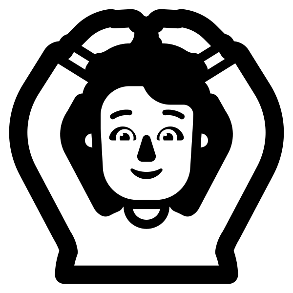 Person Gesturing Ok High Contrast Default Vector