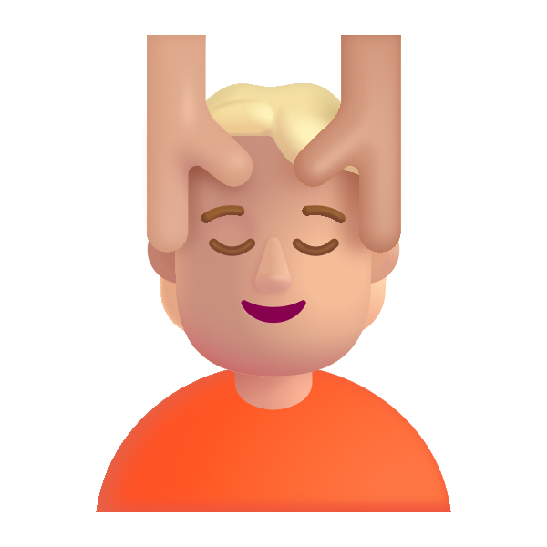 Person Getting Massage Color Medium Light Vector