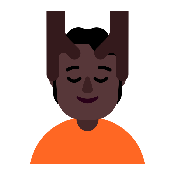 Person Getting Massage Flat Dark Vector