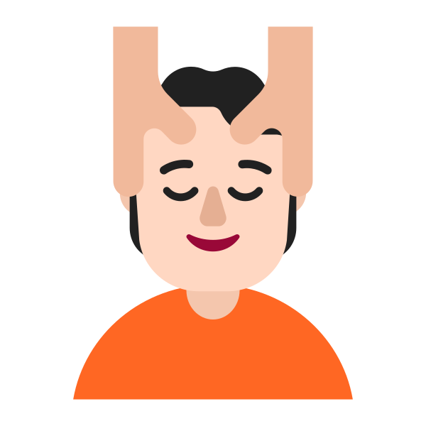 Person Getting Massage Flat Light Vector
