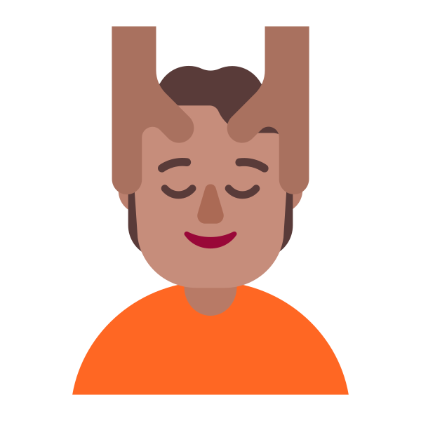 Person Getting Massage Flat Medium Vector