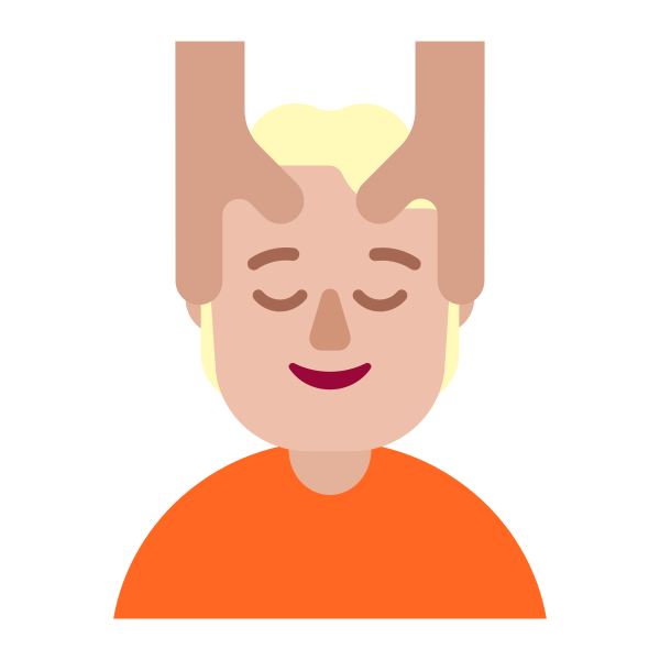 Person Getting Massage Flat Medium Light Vector