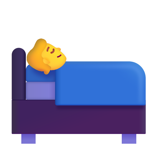 Person In Bed Color Default Vector