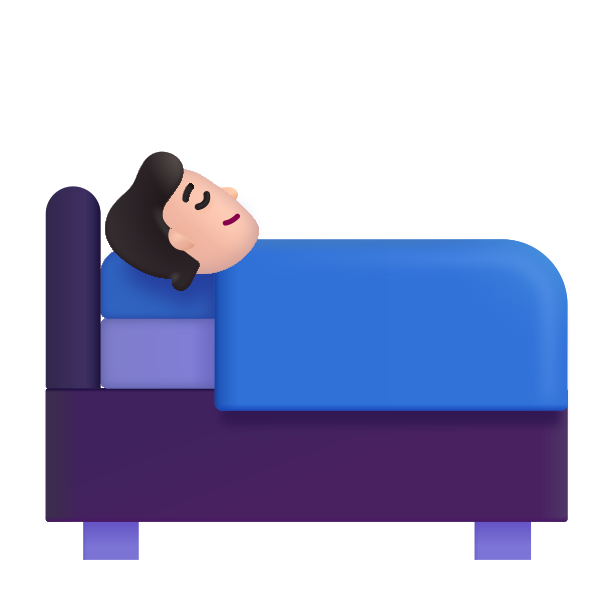 Person In Bed Color Light Vector