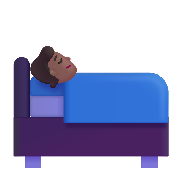 Person In Bed Color Medium Dark Vector