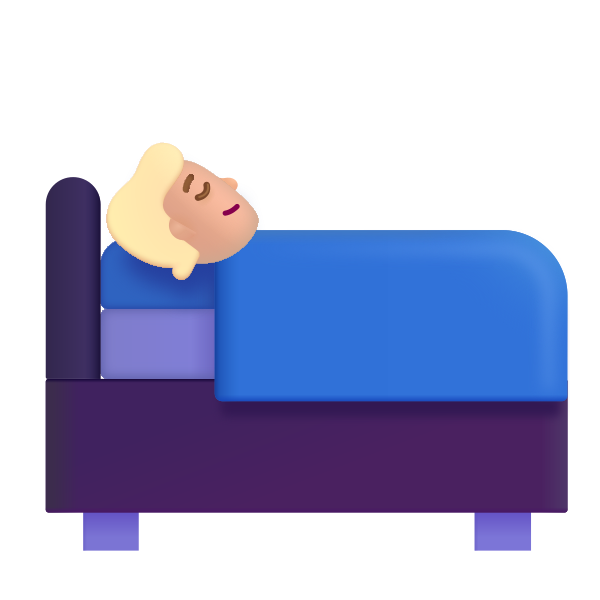 Person In Bed Color Medium Light Vector