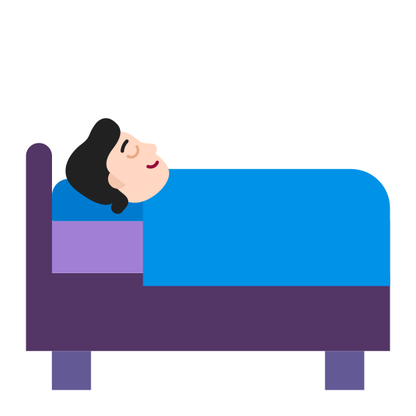 Person In Bed Flat Light Vector