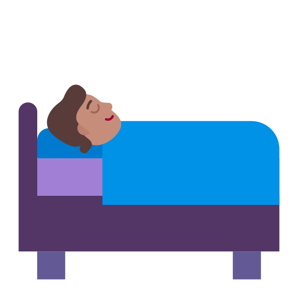 Person In Bed Flat Medium Vector