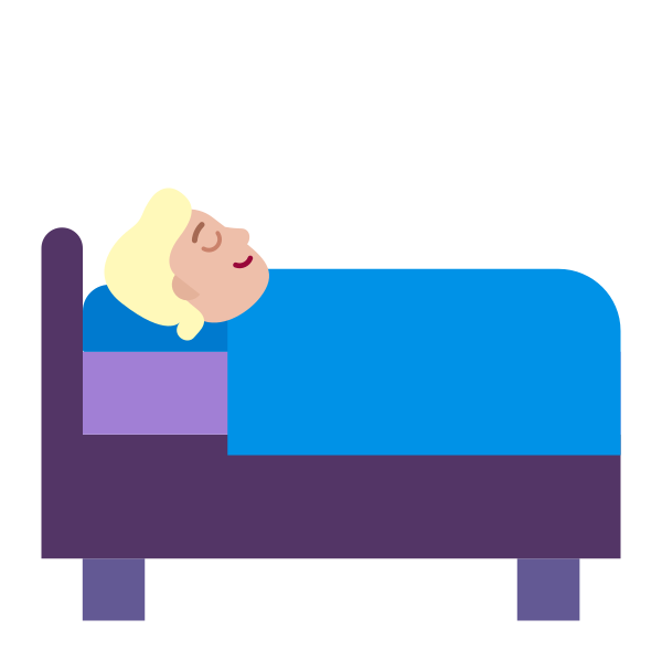 Person In Bed Flat Medium Light