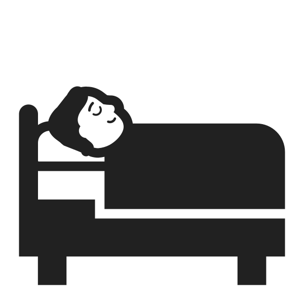 Person In Bed High Contrast Default Vector