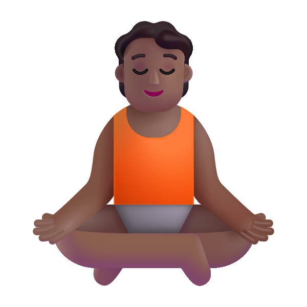 Person In Lotus Position Color Medium Dark Vector