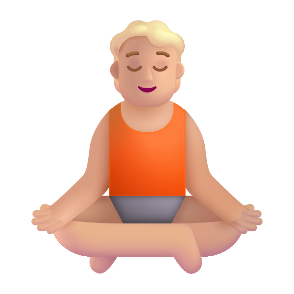 Person In Lotus Position Color Medium Light Vector