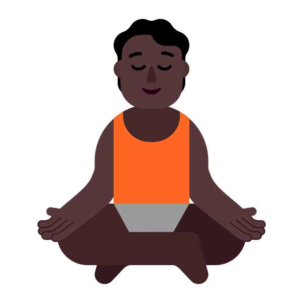 Person In Lotus Position Flat Dark Vector