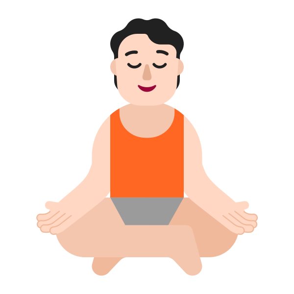 Person In Lotus Position Flat Light Vector