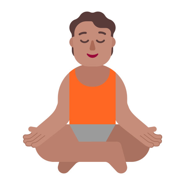 Person In Lotus Position Flat Medium Vector