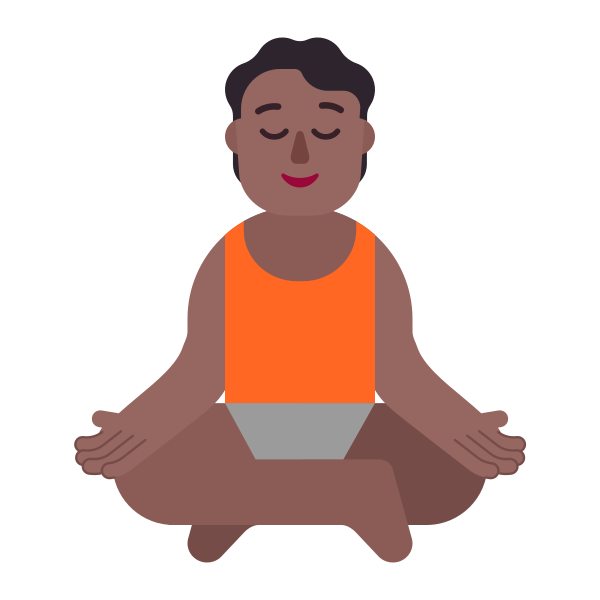 Person In Lotus Position Flat Medium Dark Vector