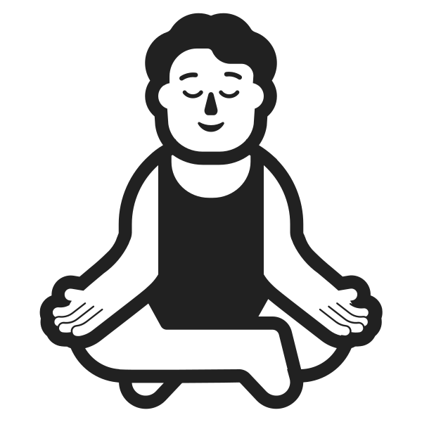 Person In Lotus Position High Contrast Default Vector