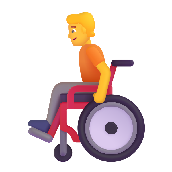 Person In Manual Wheelchair Color Default