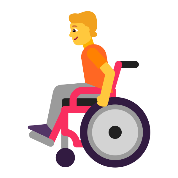 Person In Manual Wheelchair Flat Default Vector