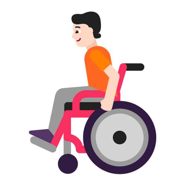 Person In Manual Wheelchair Flat Light Vector
