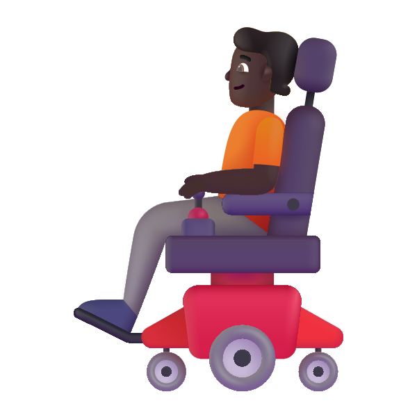 Person In Motorized Wheelchair Color Dark