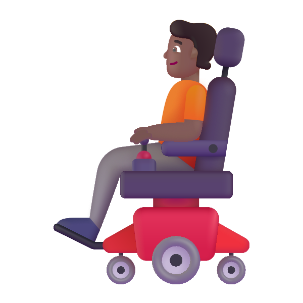 Person In Motorized Wheelchair Color Medium Dark