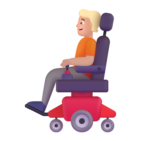 Person In Motorized Wheelchair Color Medium Light