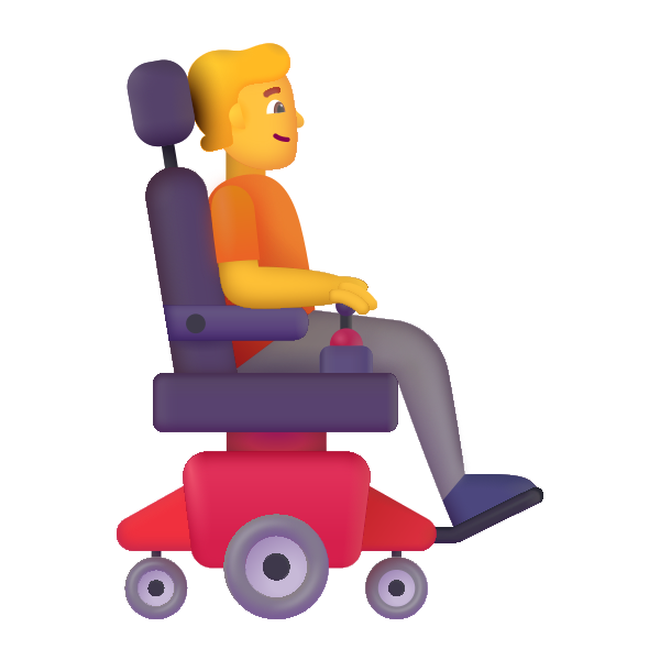 Person In Motorized Wheelchair Facing Right Color Default